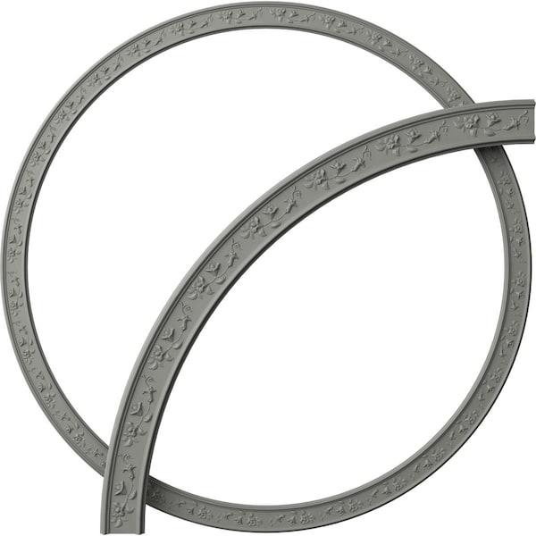 Ekena Millwork 76-in. OD x 68-in. ID x 4-in. W x 7/8-in. P Floral Classic Ceiling Ring Kit CRK37FL - main